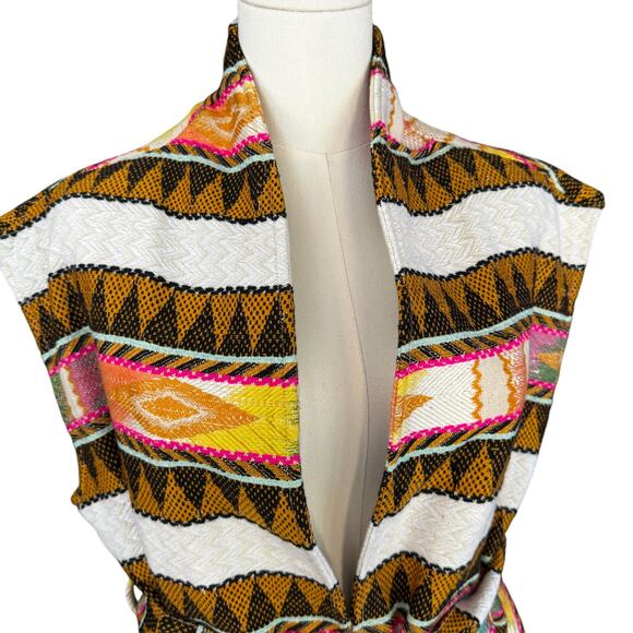Xirena Electric Belted Brett Vest Cream Multicolor Size Small - Picture 8 of 12